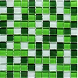 Мозаика Arco стекло Crystal White Green 30x30x0,4