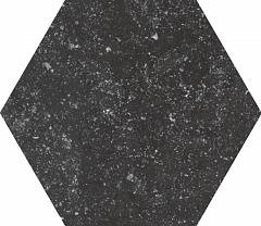 Напольная плитка Керамогранит 23577 CORALSTONE HEXAGON BLACK 29,2X25,4