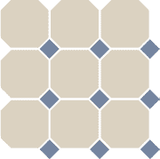 Напольная плитка Керамогранит 4416 OCT11-1Ch White OCTAGON 16/Blue Cobait Dots 11 30x30