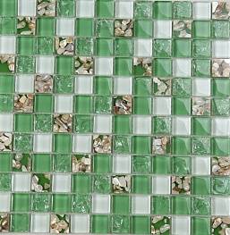 Стеклянная мозаика RA07-G стена/стеклянный микс, битое стекло с жемчугом 29,8х29,8