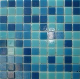 Стеклянная мозаика BBA1 стена/синий, голубой, св. Голубой 32,7х32,7