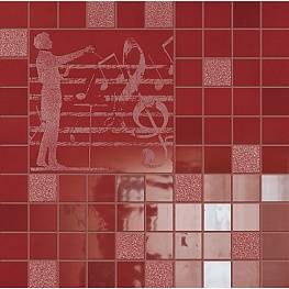 Мозаика LA MUSIQUE RED MOSAICO 31.5*31.5  (компл.4шт) - I310H3M*