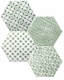 Настенная плитка Marrakech Mosaic Verde Hexagon Декор 150х150