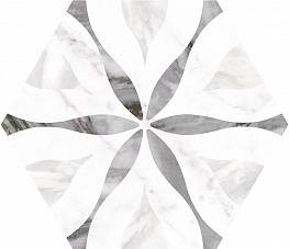 Напольная плитка Керамогранит Bardiglio Hexagon Flower 17,5x20
