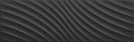 Настенная плитка ICON GLOSSY WAVES Black 25,2x80
