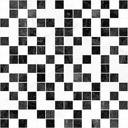 Мозаика Crystal Мозаика чёрный+белый 30х30
