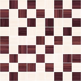 Декор Ampir Stripes Мозаика бордо+бежевый 30х30