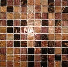 Стеклянная мозаика EEE 1 стена/черное золото, пурпурно- золотой, св. пурпурный, с авантюрином 32,7х32,7