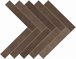 Мозаика Керамогранит A1DE Dwell Brown Leather Herringbone 36,2x41,2