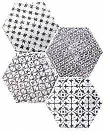 Настенная плитка Marrakech Mosaic Negro Hexagon Декор 150х150