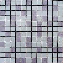 Стеклянная мозаика AROMA Blanco/Malva св-бежевый с ракушками внутри и шероховатым стеклом 30х30