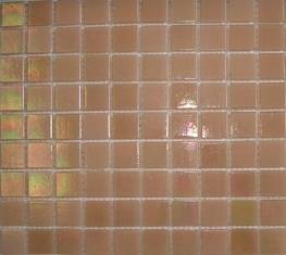 Стеклянная мозаика F 434 основа - сетка ПВХ, однотонный светло-розовый с перламутром 32,7х32,7