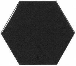 Настенная плитка Scale Hexagon Black 10,7*12,4