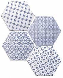 Настенная плитка Marrakech Mosaic Azul Hexagon Декор 150х150