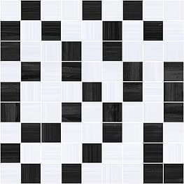 Декор APRIL Stripes Мозаика чёрный+серый 30х30